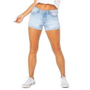 Celebrity Pink Light Denim Cuffed Shorts